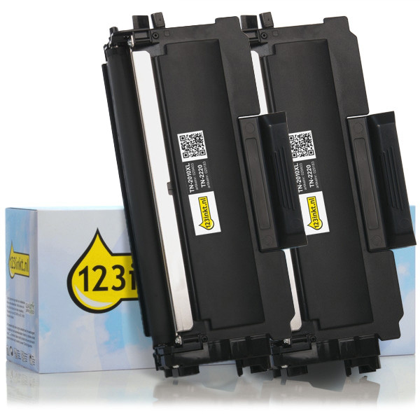 Marca 123tinta reemplaza a Brother TN-2010XL toner negro XL | Pack 2 uds 160725 - 1