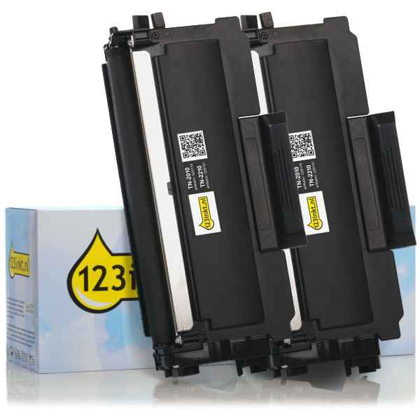 Marca 123tinta reemplaza a Brother TN-2010 toner negro | Pack 2 uds 160722 - 1