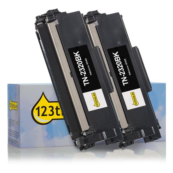 Marca 123tinta reemplaza a Brother TN-2320BK toner negro | Pack 2 uds 051331 - 1