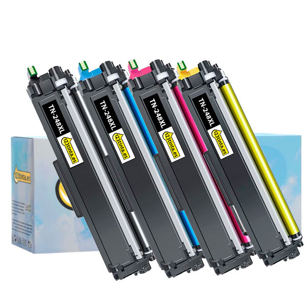 Marca 123tinta reemplaza a Brother TN-248 toners | Pack negro + 3 colores 426293 - 1