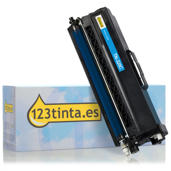 Marca 123tinta reemplaza a Brother TN-328C toner cian XXL TN328CC 029205 - 1