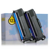 Marca 123tinta reemplaza a Brother TN-329C Pack 2x toner cian TN329CTWINC 132184