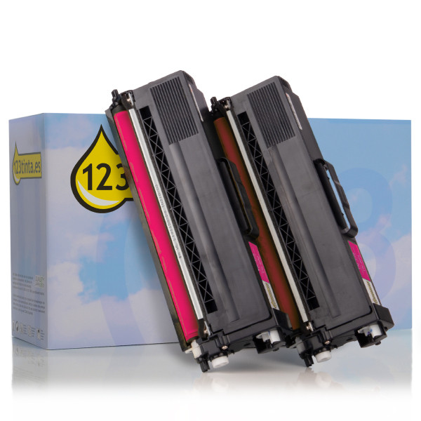 Marca 123tinta reemplaza a Brother TN-329M toner magenta | Pack 2 uds 132185 - 1
