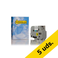 Marca 123tinta reemplaza a Brother TZe-251 cinta negro sobre blanco 24 mm | Pack 5 uds 650521