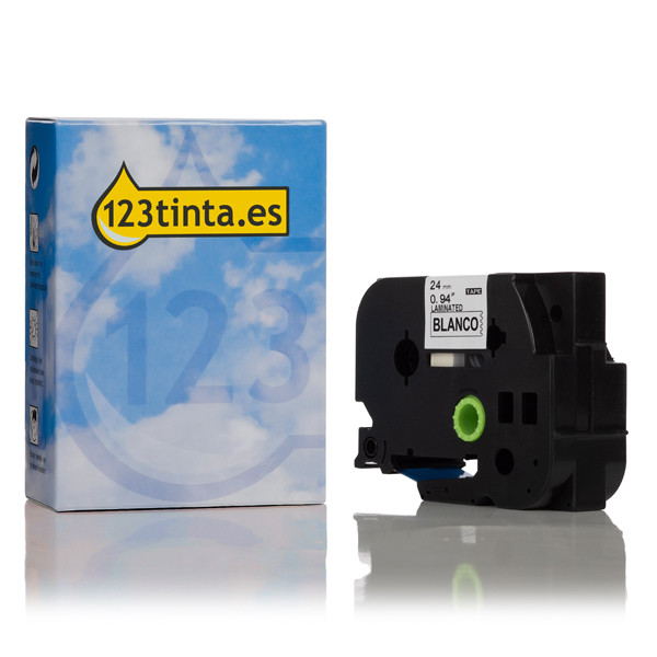 Marca 123tinta reemplaza a Brother TZe-253 cinta azul sobre blanco 24 mm TZe253C 080451 - 1