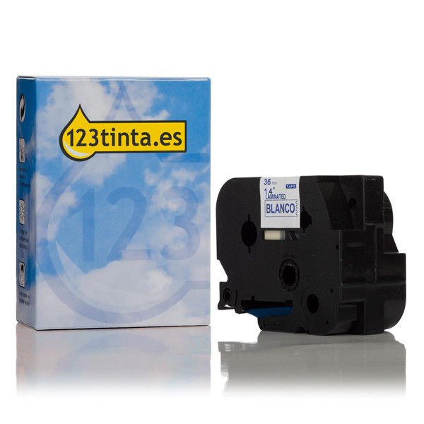 Marca 123tinta reemplaza a Brother TZe-263 cinta azul sobre blanco 36 mm TZe263C 080457 - 1