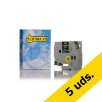 Marca 123tinta reemplaza a Brother TZe-335 blanco sobre negro 12 mm | Pack 5 uds