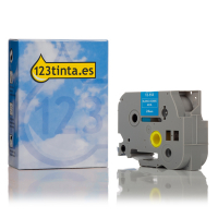 Marca 123tinta reemplaza a Brother TZe-555 cinta blanco sobre azul 24 mm TZe555C 080487