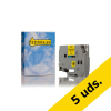 Marca 123tinta reemplaza a Brother TZe-631 cinta negro sobre amarillo 12 mm | Pack 5 uds