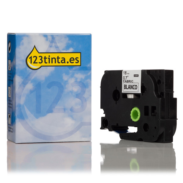 Marca 123tinta reemplaza a Brother TZe-FA4B cinta textil azul sobre blanco 18 mm TZeFA4C 080911 - 1