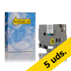 Marca 123tinta reemplaza a Brother TZe-FX231 Flexi cintas de identificación negro sobre blanco de 12 mm | Pack 5 uds 650629 - 1