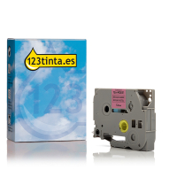 Marca 123tinta reemplaza a Brother TZe-MQE31 cinta negra sobre rosa pastel 12 mm TZEMQE31C 080873