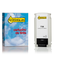 Marca 123tinta reemplaza a HP 738 (498N4A) cartucho de tinta negro 498N4AC 093279