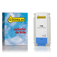 Marca 123tinta reemplaza a HP 738 (498N5A) cartucho de tinta cian 498N5AC 093281