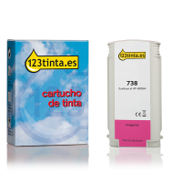 Marca 123tinta reemplaza a HP 738 (498N6A) cartucho de tinta magenta 498N6AC 093283