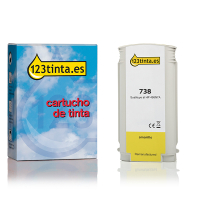 Marca 123tinta reemplaza a HP 738 (498N7A) cartucho de tinta amarillo 498N7AC 093285