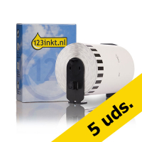 Marca 123tinta reemplaza a Pack: 5x Brother DK-22246 cintas de papel continuo DK22246C 650657