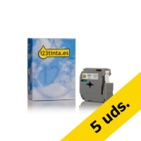 Marca 123tinta reemplaza a Pack: 5x Brother M-K221BZ cintas no laminadas negro sobre blanco de 9 mm