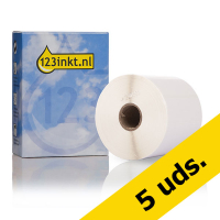 Marca 123tinta reemplaza a Pack: 5x Brother RD-S04E1 etiquetas precortadas 76 mm x 26 mm RD-S04E1C 650679