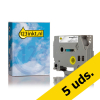 Marca 123tinta reemplaza a Pack: 5x Brother TZe-111 cinta negra sobre transparente 6 mm