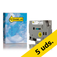 Marca 123tinta reemplaza a Pack: 5x Brother TZe-135 cinta blanca sobre transparente 12 mm TZe135C 650630