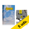 Marca 123tinta reemplaza a Pack: 5x Brother TZe-611 cinta negro sobre amarillo 6 mm