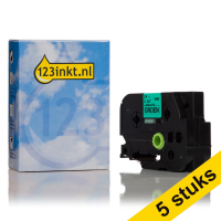 Marca 123tinta reemplaza a Pack: 5x Brother TZe-751 cinta negra sobre verde 24 mm TZe751C 650686