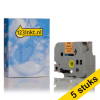 Marca 123tinta reemplaza a Pack: 5x Brother TZe-B51 cinta negra sobre naranja fluorescente 24 mm 650683 - 1