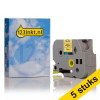 Marca 123tinta reemplaza a Pack: 5x Brother TZe-C51 cinta negra sobre amarillo fluorescente 24 mm 650706 - 1