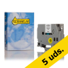 Marca 123tinta reemplaza a Pack: 5x Brother TZe-FX211 Flexi negro sobre blanco de 6 mm