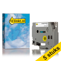 Marca 123tinta reemplaza a Pack: 5x Brother TZe-N231 cinta negro sobre blanco 12 mm TZeN231C 650688