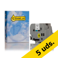 Marca 123tinta reemplaza a Pack: 5x Brother TZe-S261 cinta adhesiva extra negro sobre blanco 36 mm