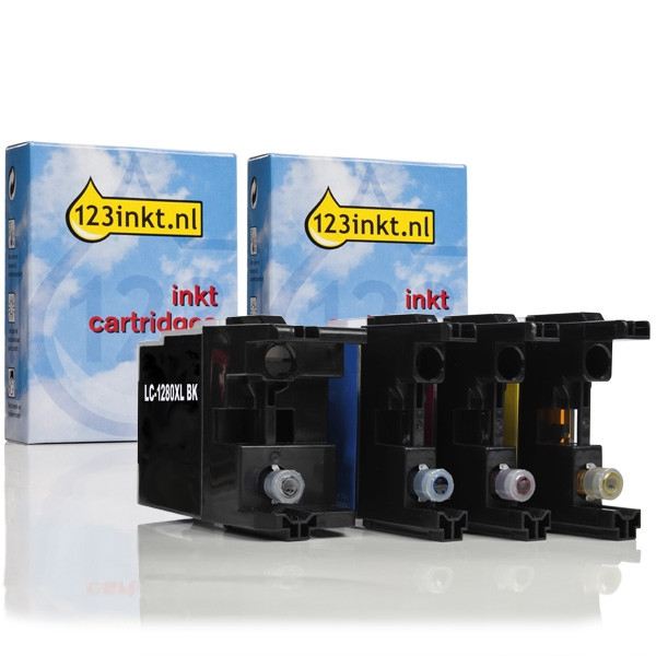 Marca 123tinta reemplaza a Pack ahorro Brother: serie LC-1280XL (negro + 3 colores) LC-1280XLVALBPC 125952 - 1