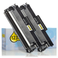 Marca 123tinta reemplaza a pack doble Brother TN-2410 toner negro  160686