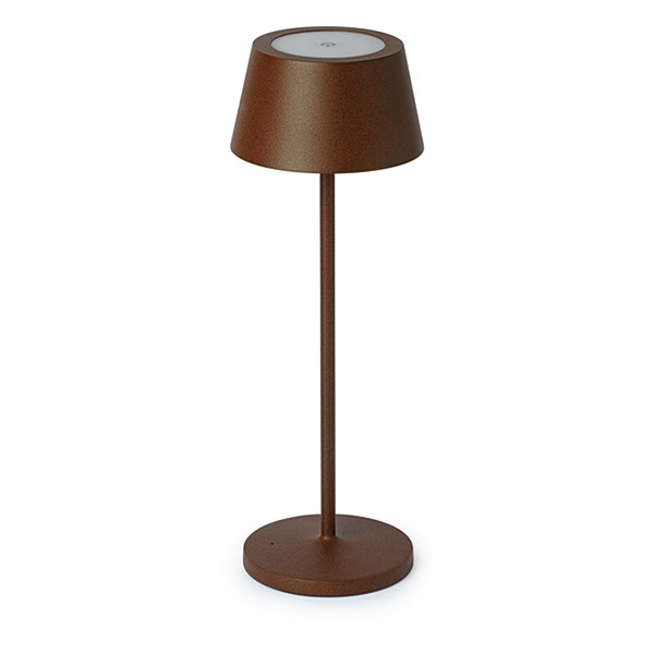 Lámpara de escritorio LED recargable regulable marrón