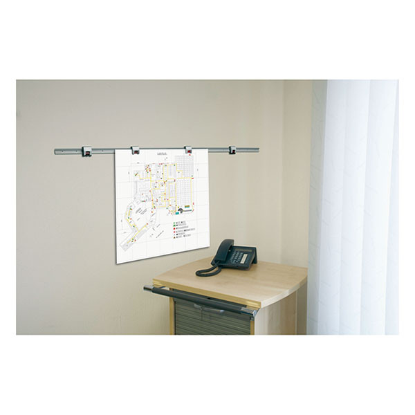Maul Moldura de pared con clip de rodillo con 4 pinzas deslizantes (1 metro) 6243182 402244 - 6