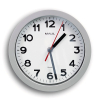 Reloj de pared de plástico gris con esfera blanca (Ø 20 cm) 402496 - 1