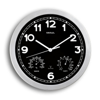 Maul Reloj de pared de plástico radiocontrolado gris con esfera negra (Ø 30 cm) 9059095 402495