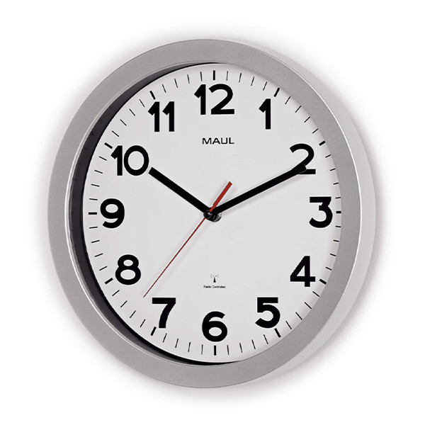 Maul Reloj de pared radiocontrolado de plástico gris con esfera blanca (Ø 30 cm) 9053095 402497 - 2
