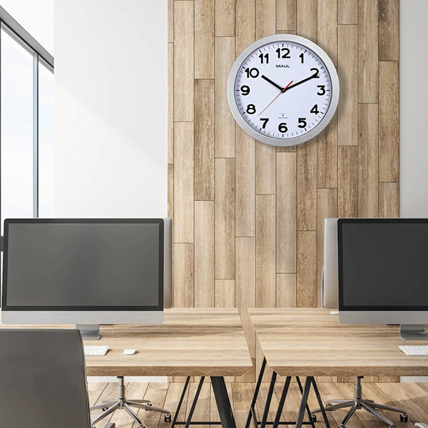 Maul Reloj de pared radiocontrolado de plástico gris con esfera blanca (Ø 40 cm) 9054095 402494 - 5