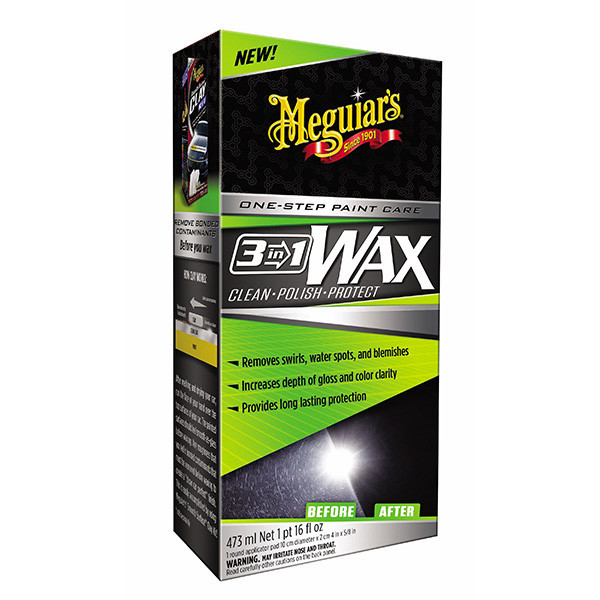 Meguiar's Cera para Coche 3 en 1 - Limpia, Pule y Protege SME00128 - 1