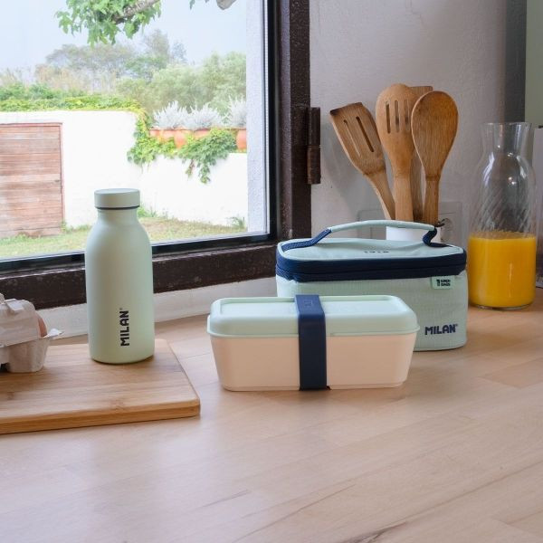 Milan 430 Since 1918 Bolsa térmica para comida de 1,5 L con recipiente (verde) 427594 - 2