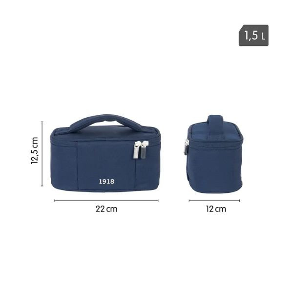 Milan Bolsa Porta Alimentos Azul Isotérmica con Fiambrera 1,5 litros 427595 - 3