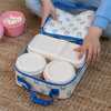 Milan Bolsa Porta Alimentos Blanca Isotérmica con 3 Fiambreras 3,9 litros 427597 - 2