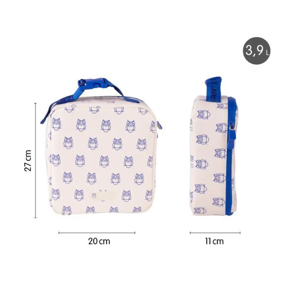Milan Bolsa Porta Alimentos Blanca Isotérmica con 3 Fiambreras 3,9 litros 427597 - 3
