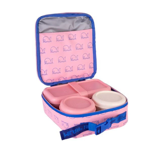 Milan Bolsa Porta Alimentos Rosa Isotérmica con 3 Fiambreras 3,9 litros 427598 - 5
