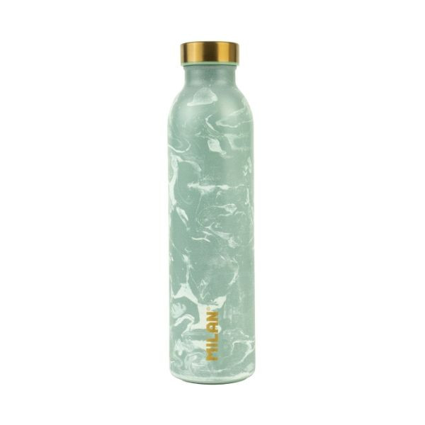 Milan Botella de acero inoxidable verde marmol - 590 ml 426958 - 1