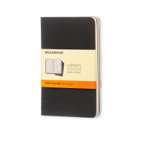 Moleskine Cuaderno de bolsillo con forro color negro 3 unidades 313093