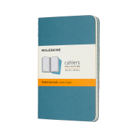 Moleskine Cuaderno de bolsillo con líneas color azul 3 unidades 313094