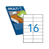 Multi3 Etiquetas A4 105 x 37 mm — 16 por hoja | Pack 500 hojas 427465 - 1
